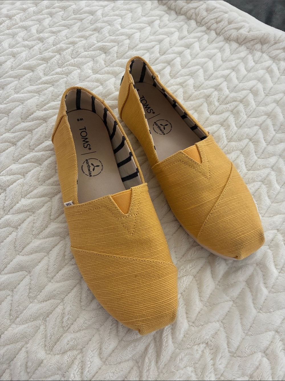 TOMS Mustard Yellow Canvas Slip-Ons